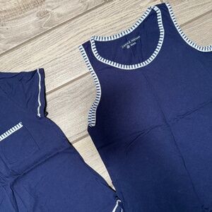 Carol Hochman navy women xs 4 piece pajamas set